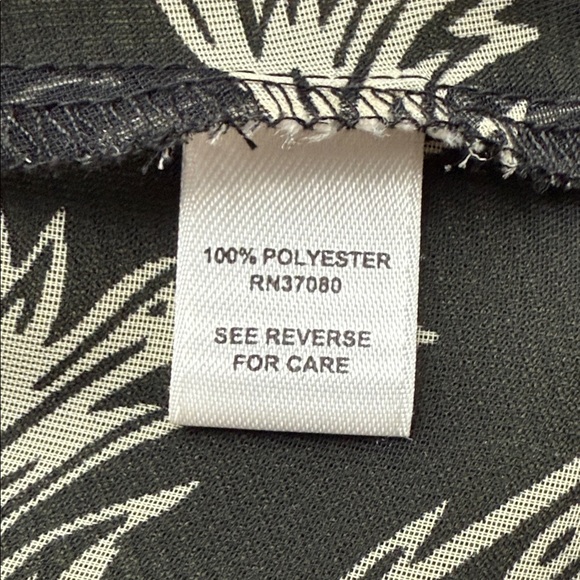 Cato Black Sheer Floral Tie Waist Chiffon Blouse Top Size L - Picture 11 of 11